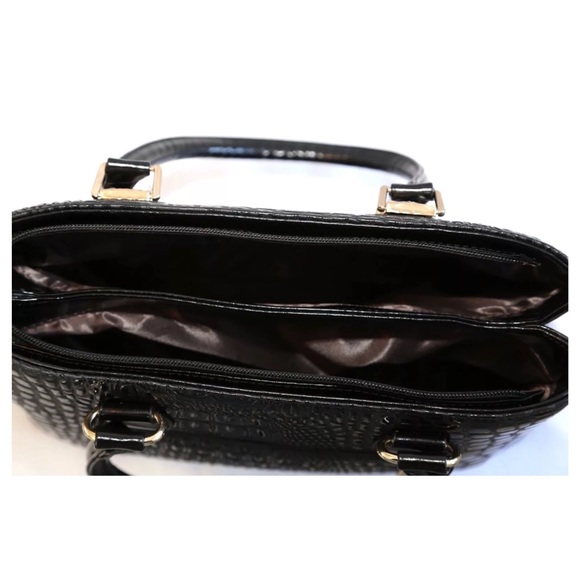 The Belinda Crocodile Embossed Vegan Leather Bag - Picture 6 of 8